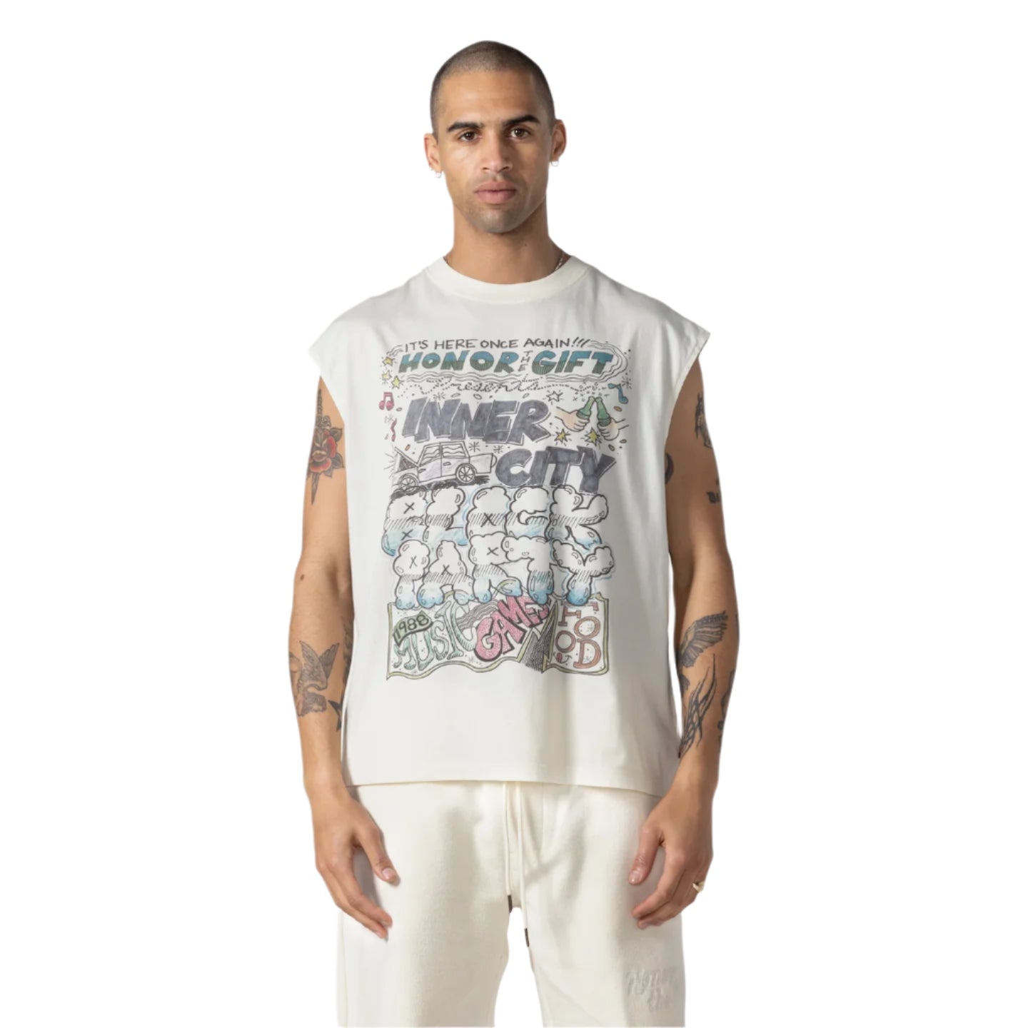 Block Party Cut-Off - Bone