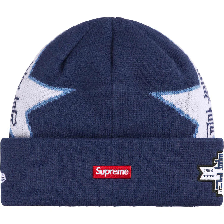 Supreme New Era Stars Beanie Navy