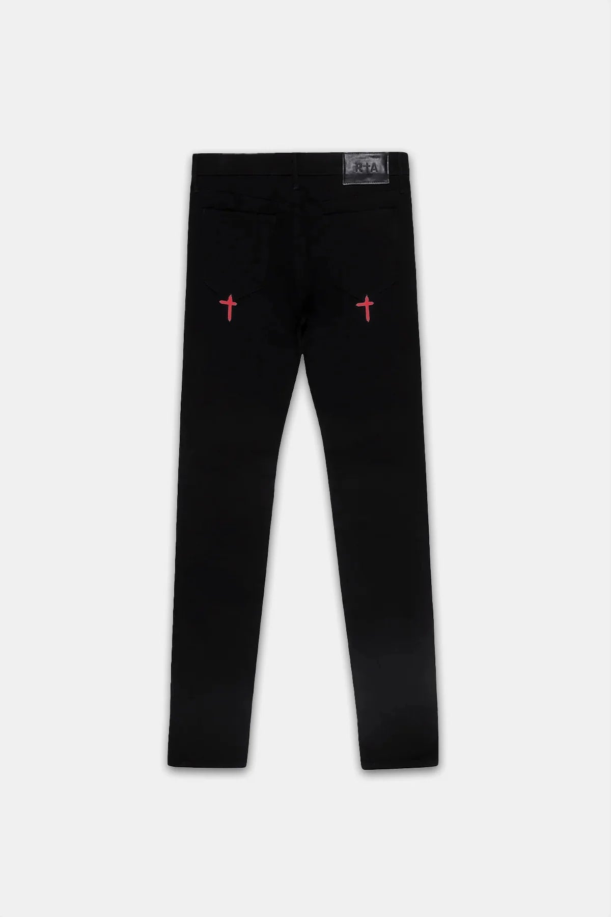 BRYANT SKINNY JEAN | BLACK RED REST IN PEACE