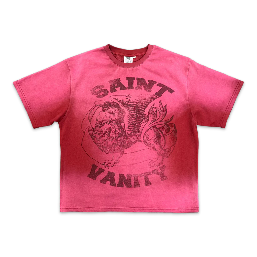 Burgundy Logo Tee "Dissolve Red"