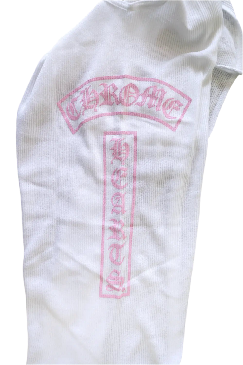 Chrome Hearts 'T Bar Rib' White/Pink Tank Top