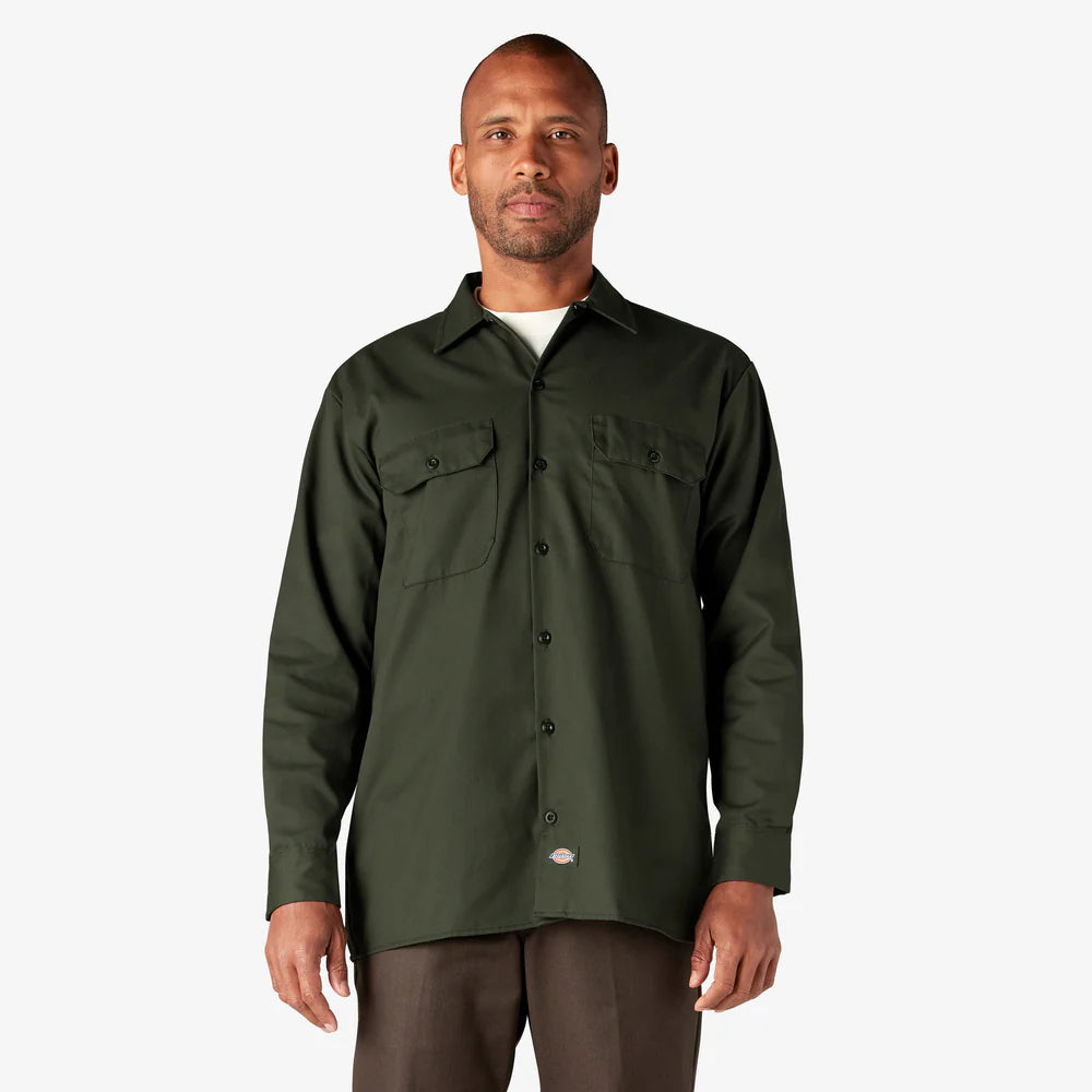 Long Sleeve Work Shirt ( Olive Green)