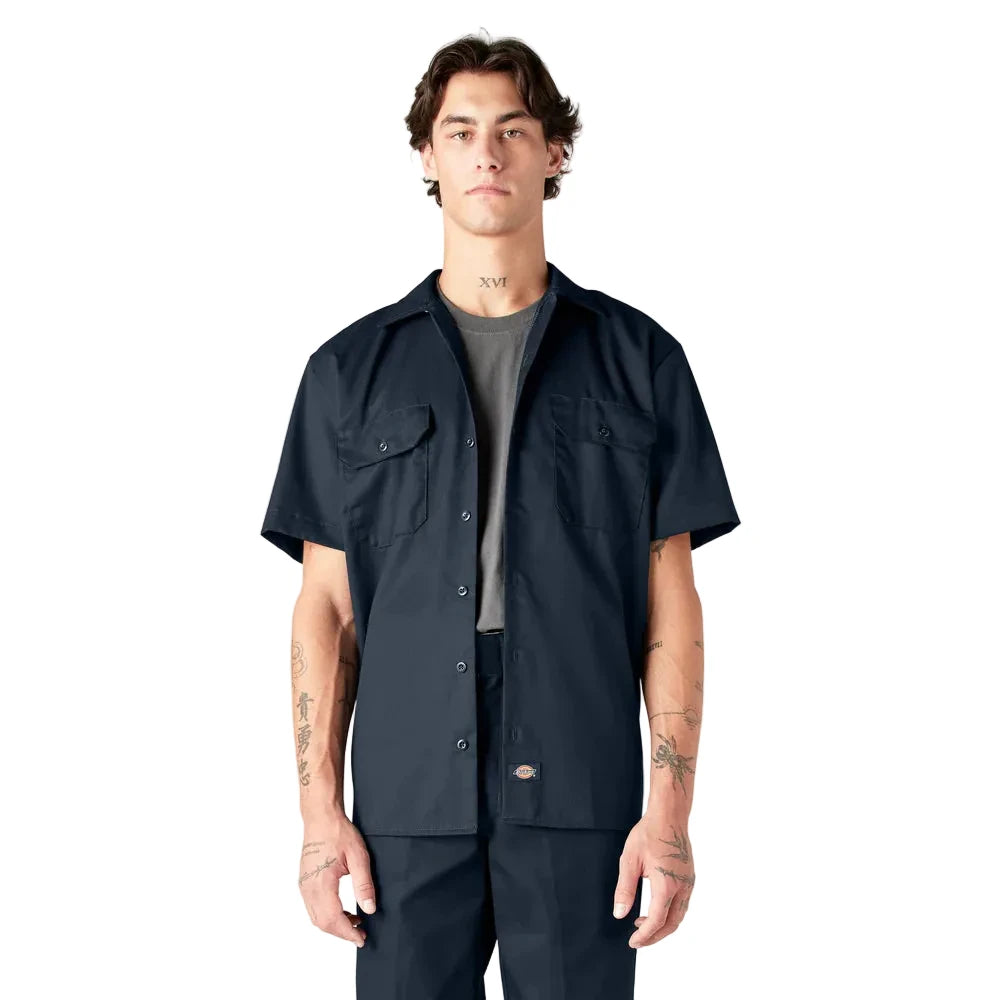 Short Sleeve Work Shirt ( Dark Navy )