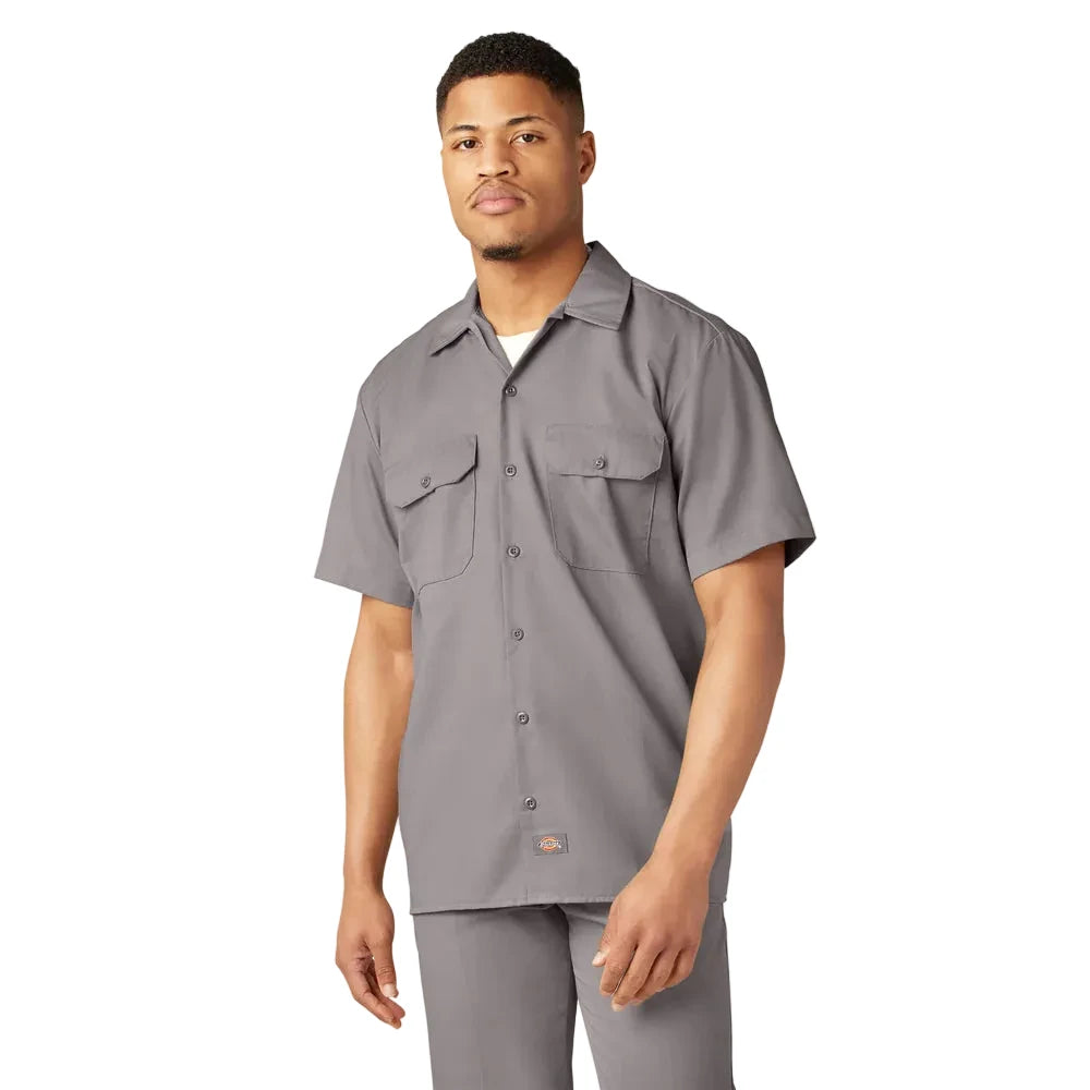 Short Sleeve Work Shirt ( Silver)