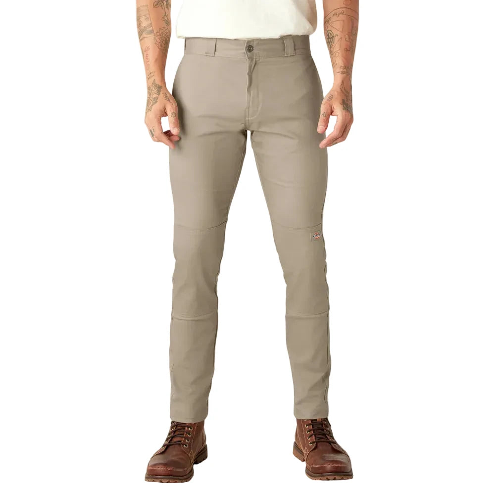 FLEX Skinny Fit Double Knee Work Pants Desert Sand