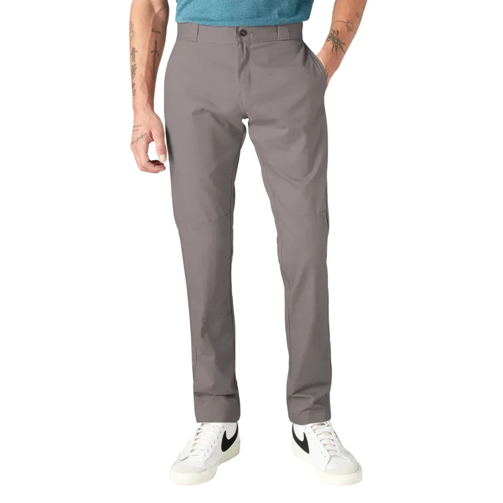 FLEX Skinny Fit Double Knee Work Pants (Silver)