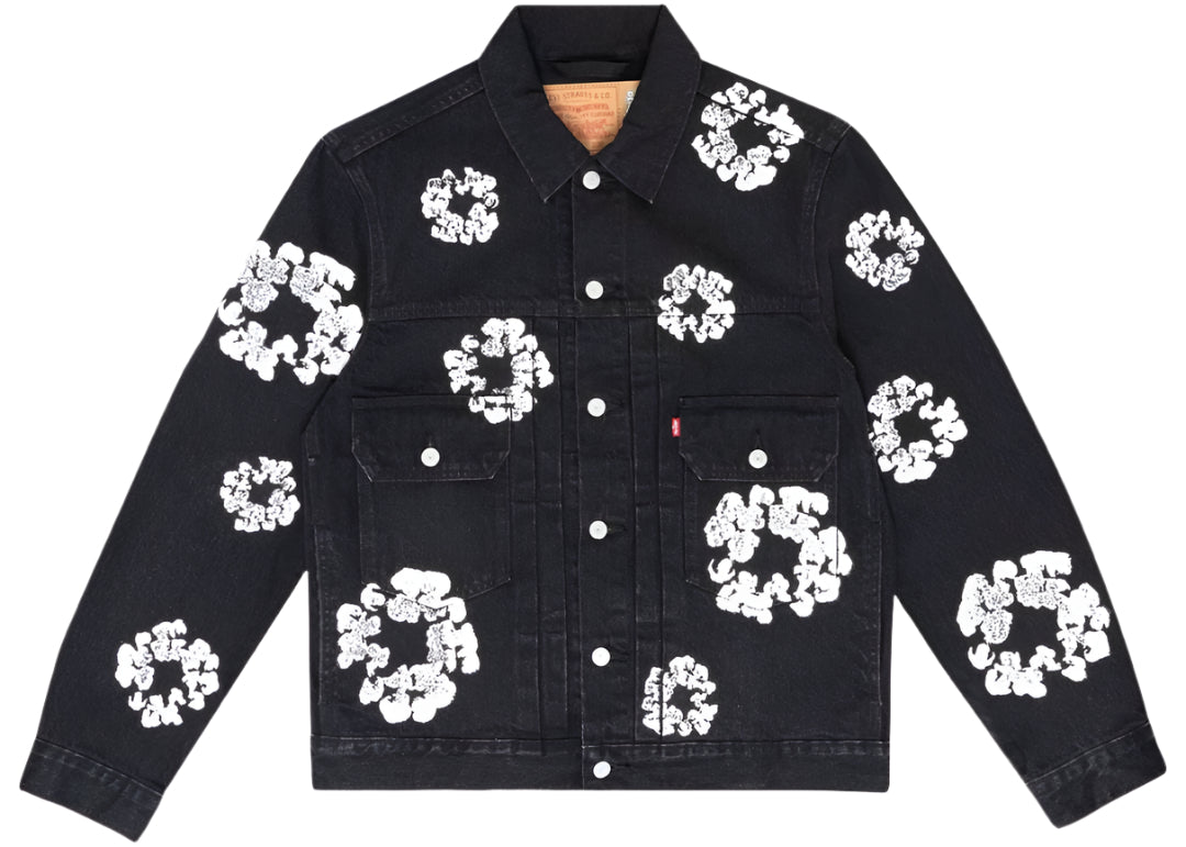 Denim Tears Type II All Over Wreath Jacket 'Black'