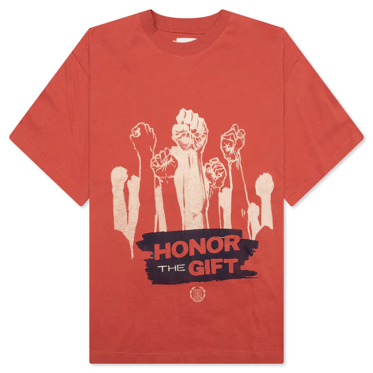 Dignity Cotton Graphic T-Shirt (Brick)