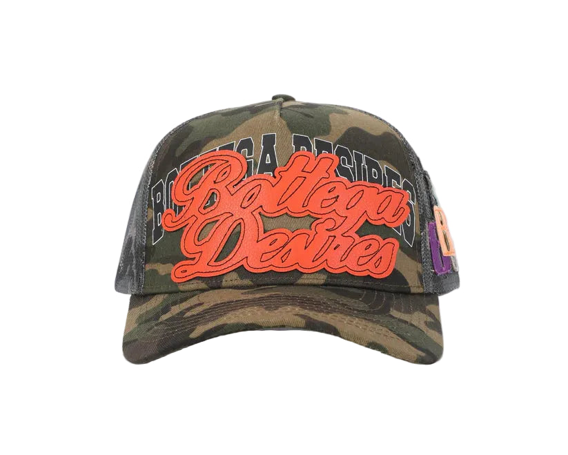 BOTTEGA DESIRES TRUCKER HAT (CAMO)