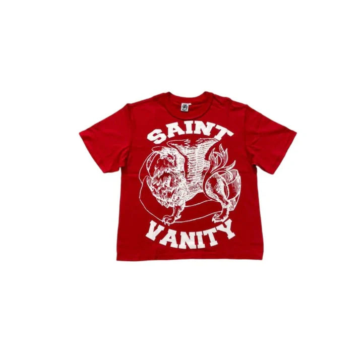 SAINT VANITY Red Logo Tee