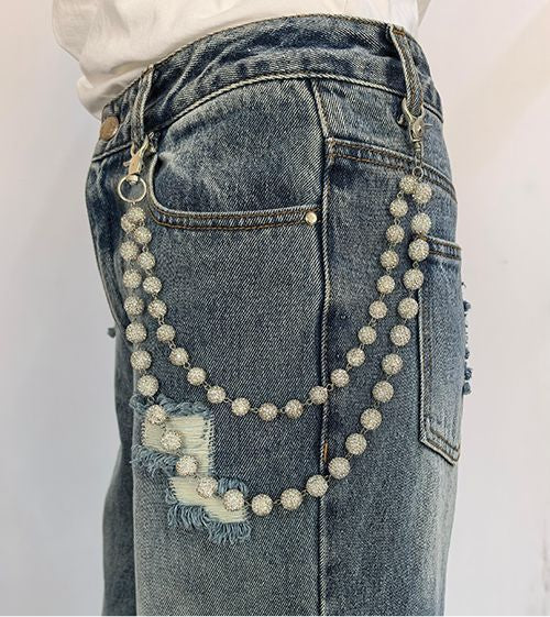 Wallet Sphere 2Row Chains - Silver