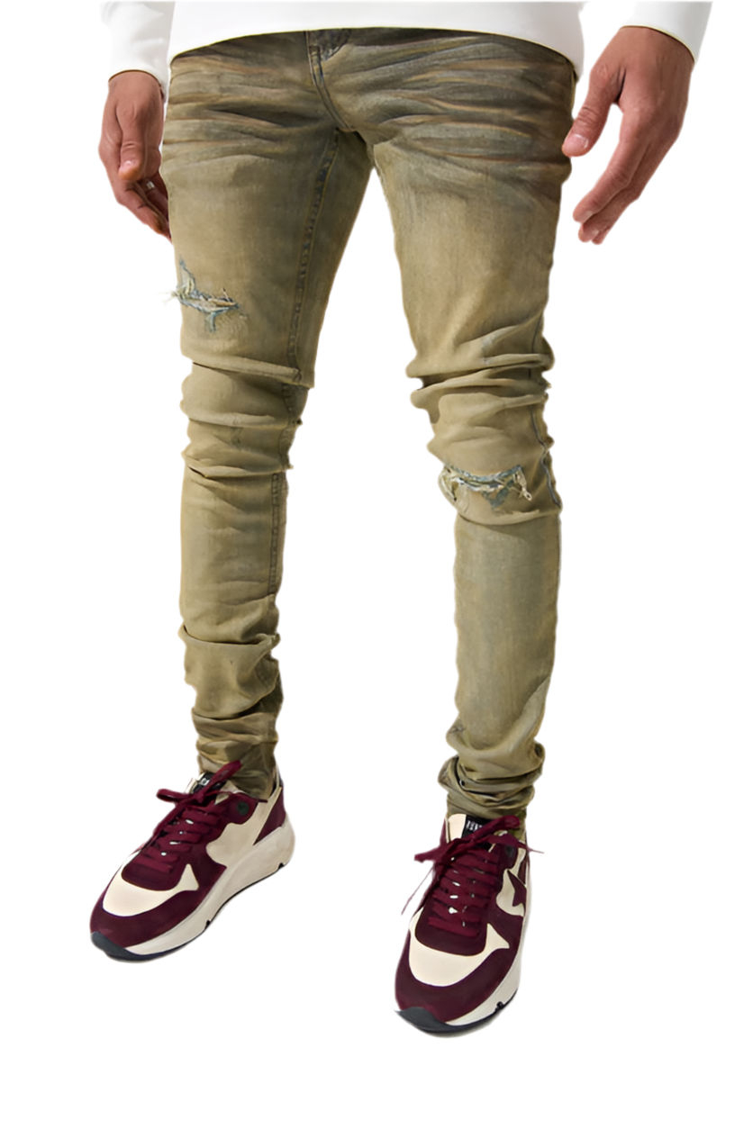 MOCHA FITTED JEANS