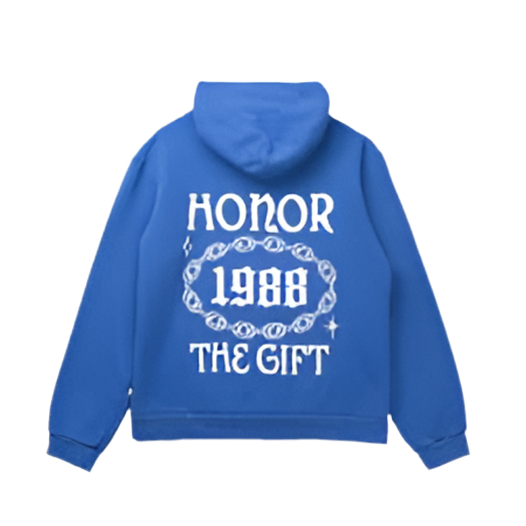 Honor The Gift Chainlink Logo Blue Hoodie