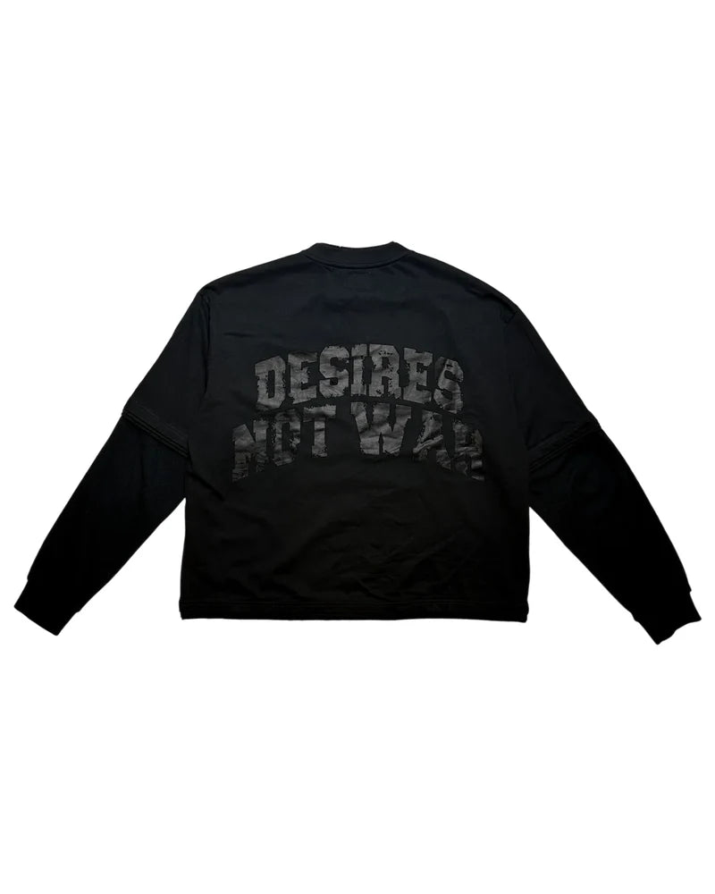 Bottega Desires "WAR" Black Longsleeve