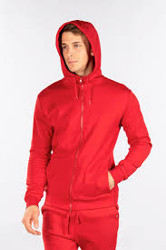 Full Zip Hoodie, Performance Fleece (Red)