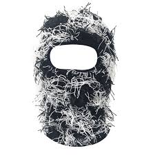 Furry skimask (Black/white)