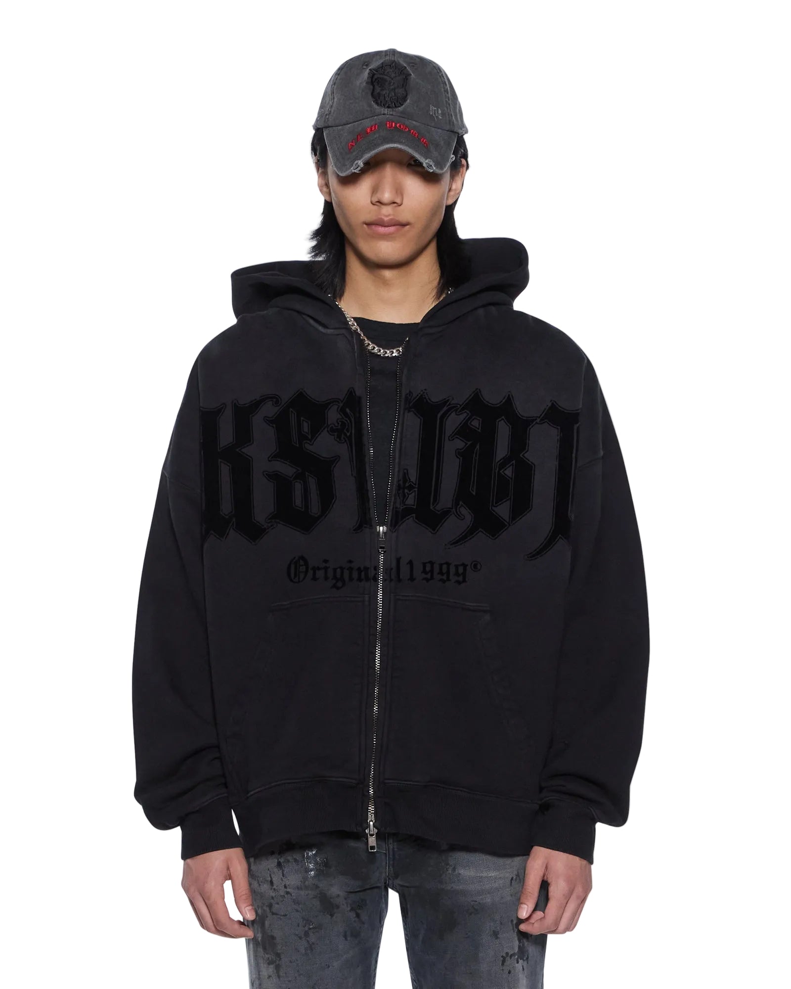 death snake halen zip hoodie ash