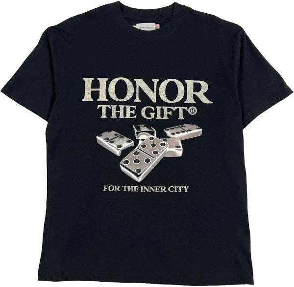 Honor The Gift Dominos Tee Black