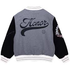 Honor The Gift HTG Letterman Jacket Grey