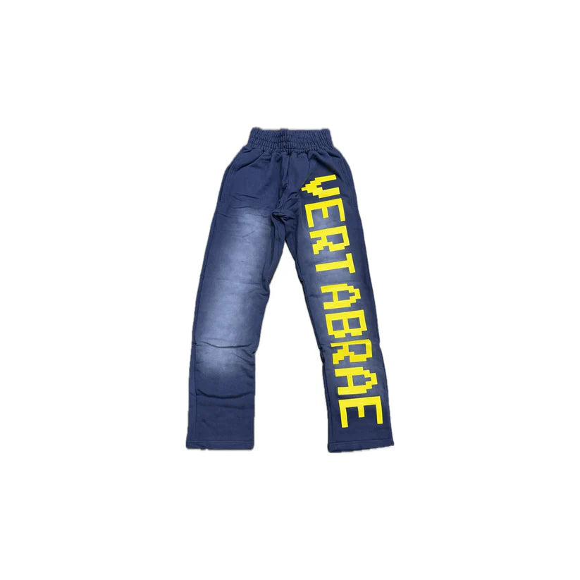 Vertabrae Sweatpants- Navy/Yellow