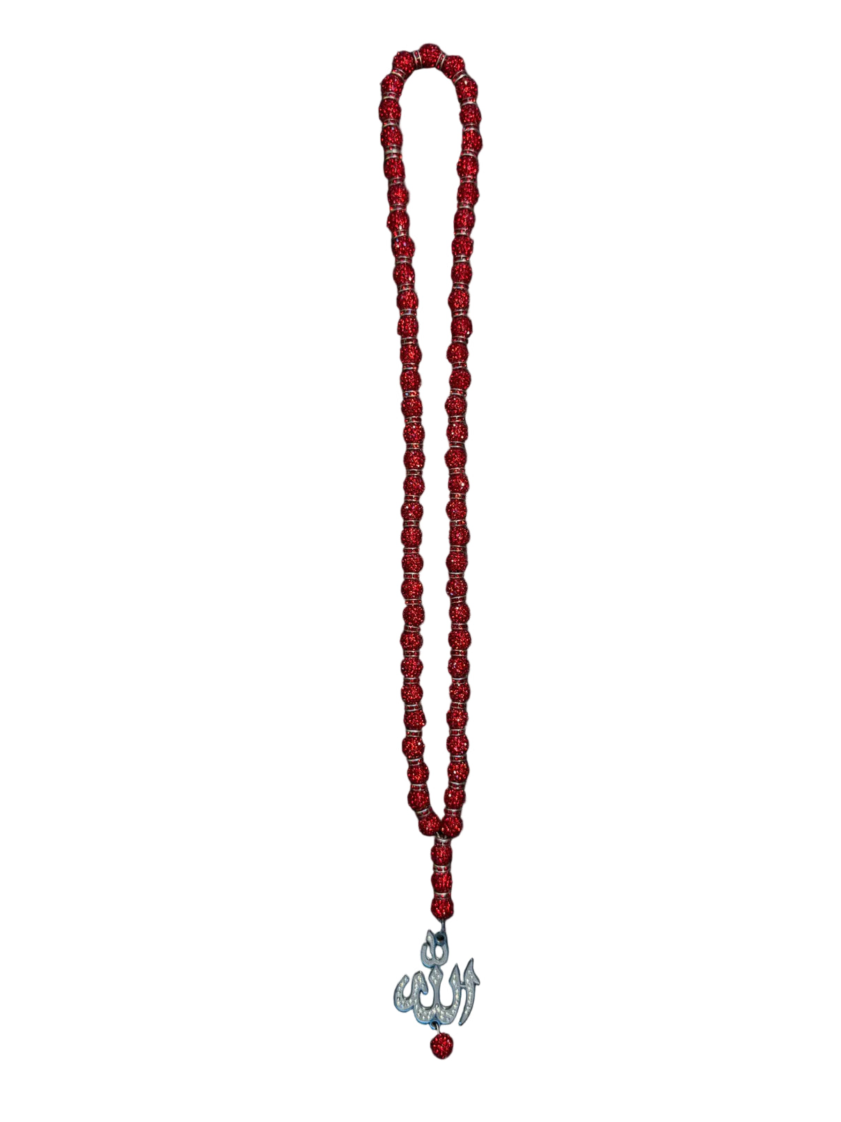 ALLAH (SWT) BEAD NECKLACE - RED