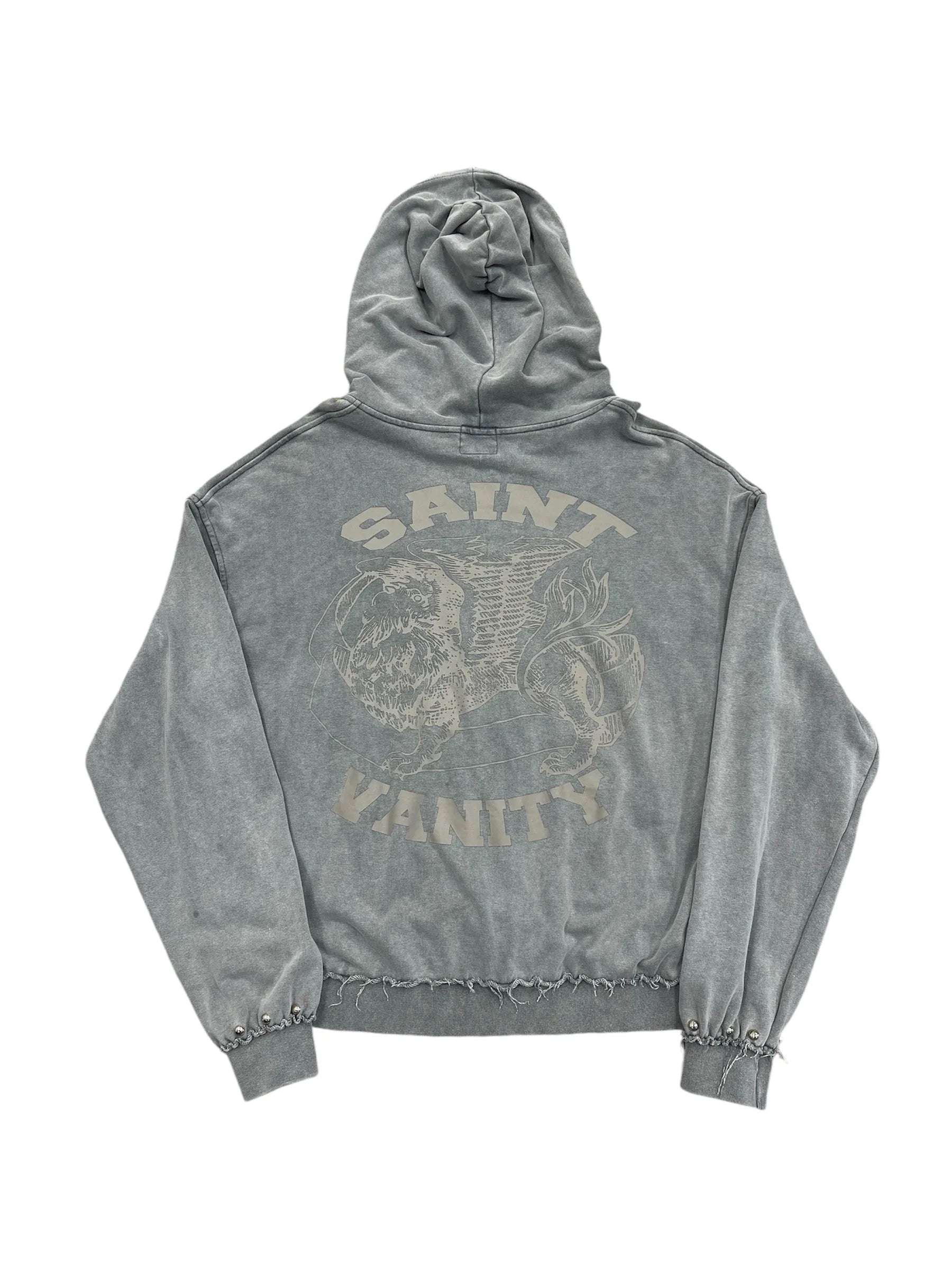 Saint Vanity Studded Zip Up "Grey