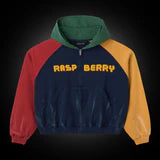 GOLD + VINTAGE GALLERY RASPBERRY HILLS MULTI COLOR ZIP UP HOODIE