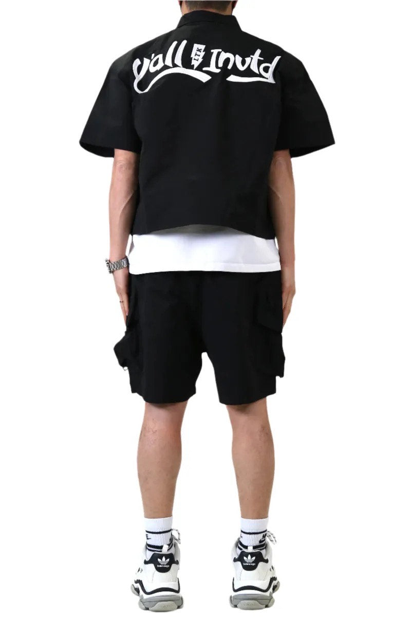black Fine Ripstop Twill Boxy set