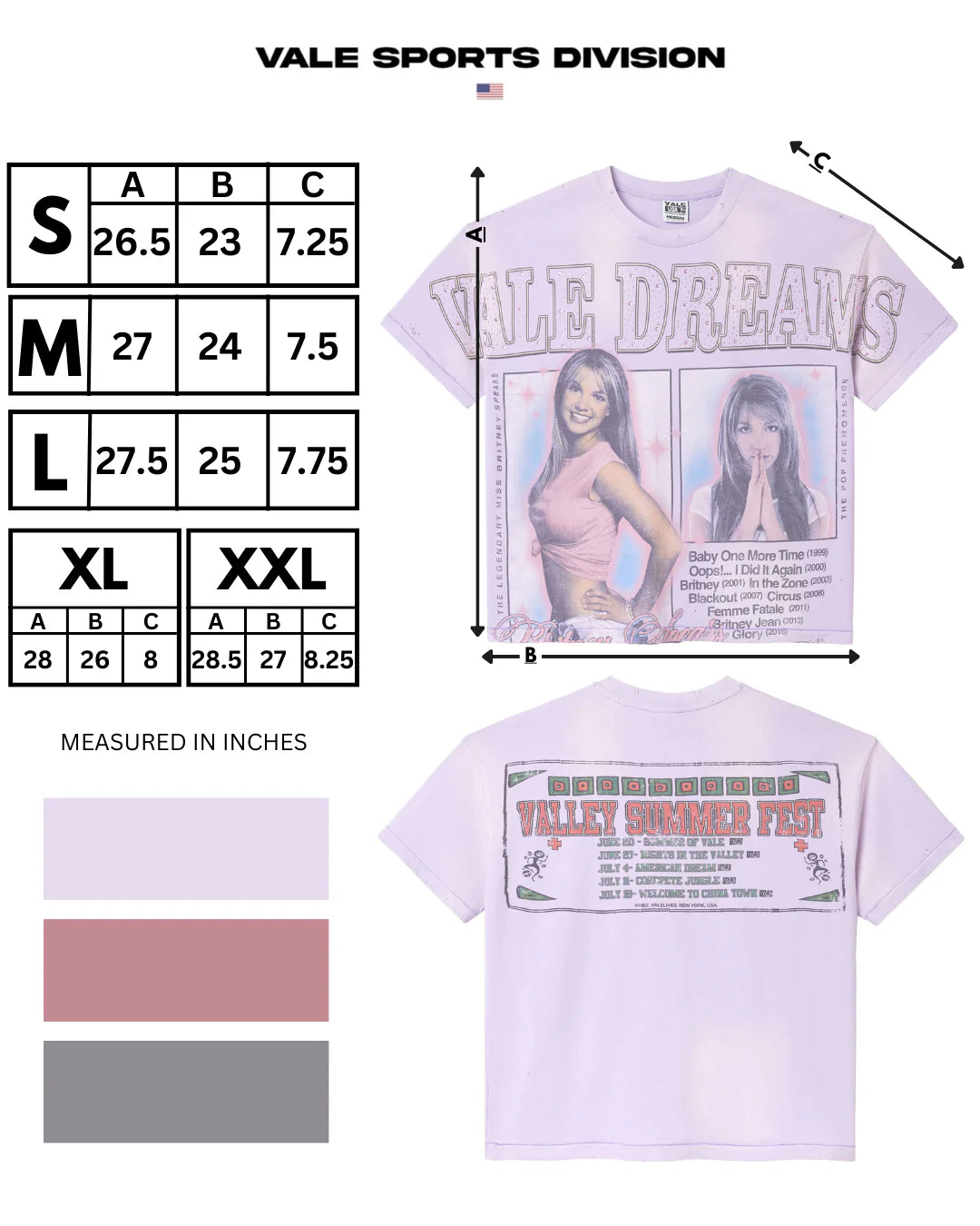 VALE FOREVER ICON BLING TEE PURPLE
