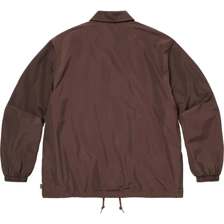 Supreme Spellout Coaches Jacket Brown
