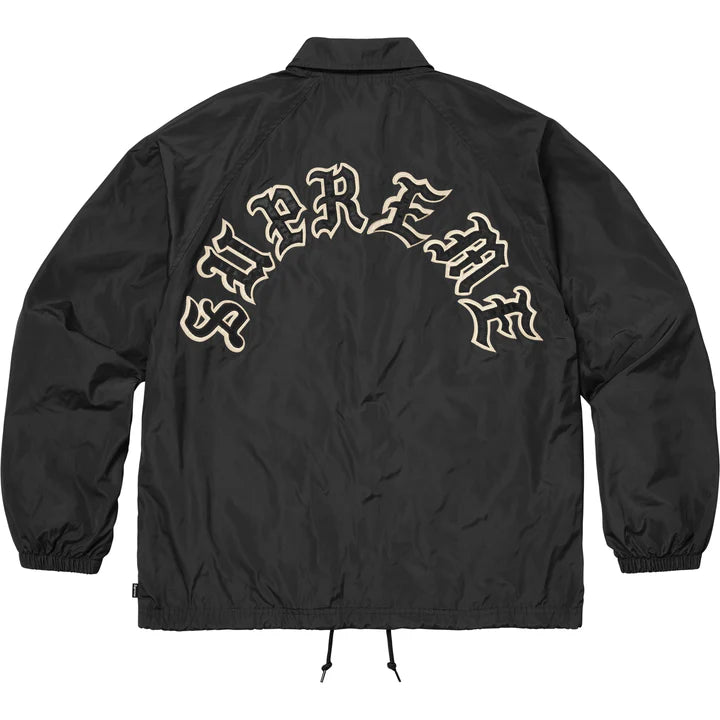 SUPREME OLD ENGLISH ARC COACHES JACKET BLACK
