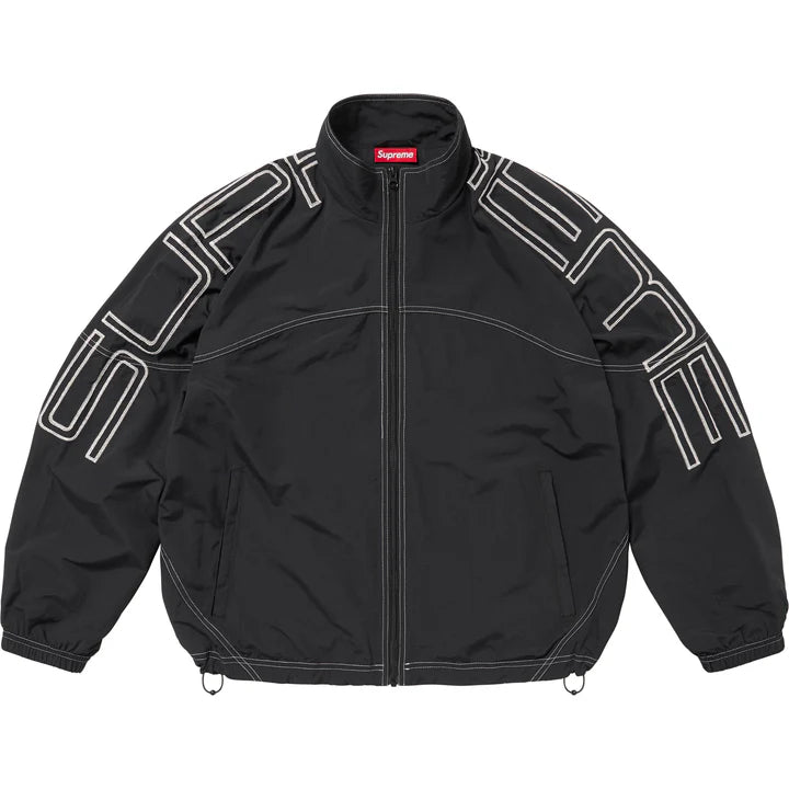 Supreme Spellout Embroidered Track Jacket (SS25) Black