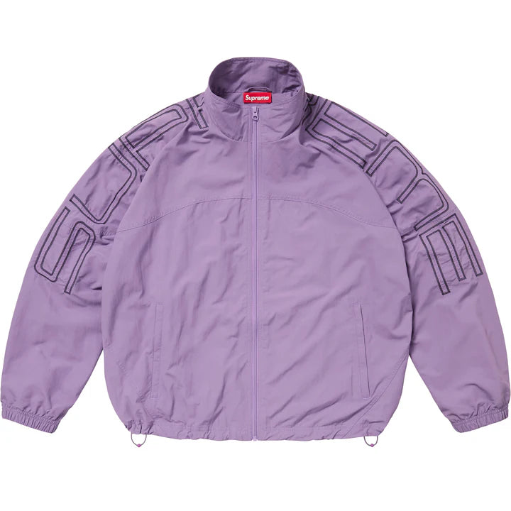 Supreme Spellout Embroidered Track Jacket (SS25) Dusty Purple