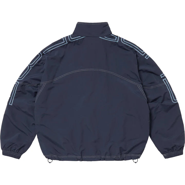 Supreme Spellout Embroidered Track Jacket (SS25) Navy