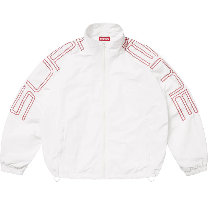 Supreme Spellout Embroidered Track Jacket (SS25) White