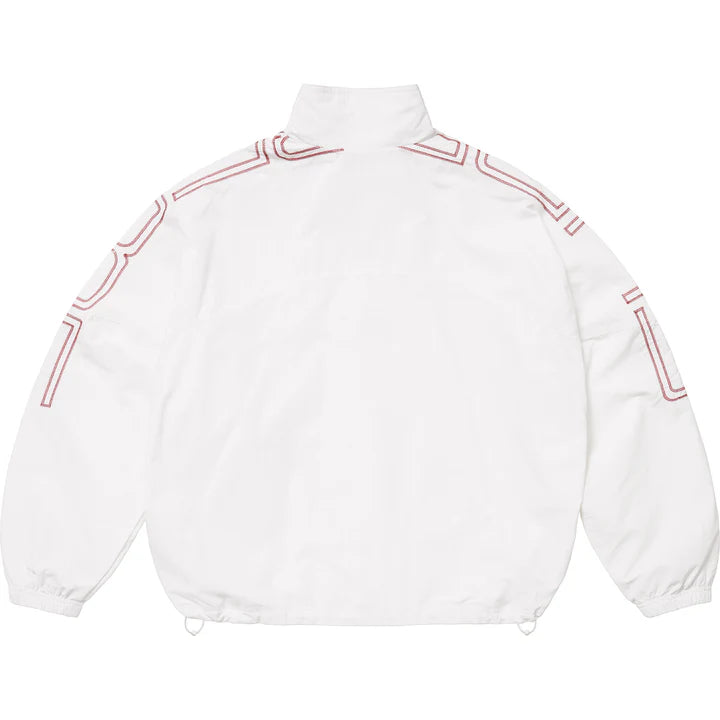 Supreme Spellout Embroidered Track Jacket (SS25) White
