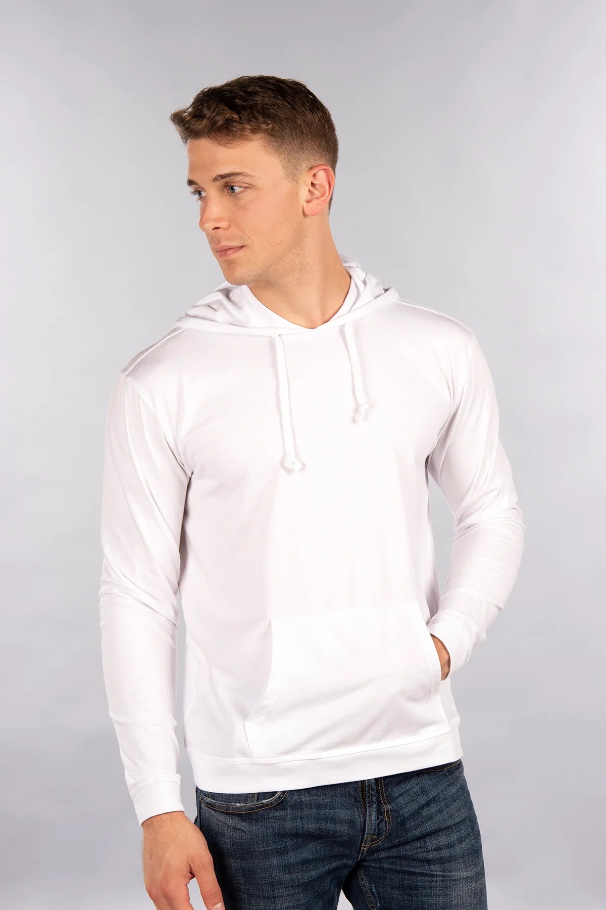 city lab Jersey Hoodie white