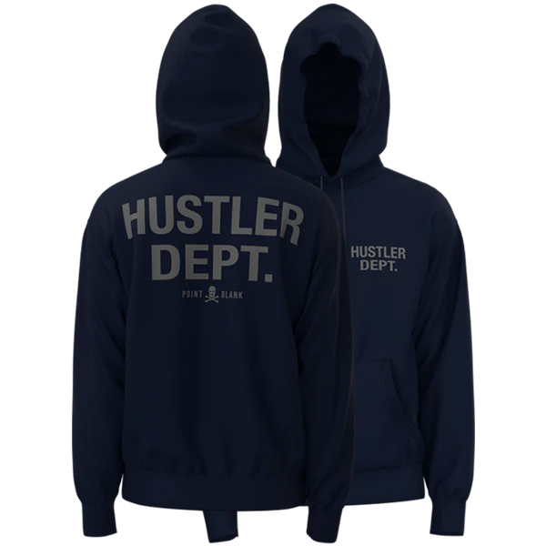 HUSTLER DEPT. HOODIE navy