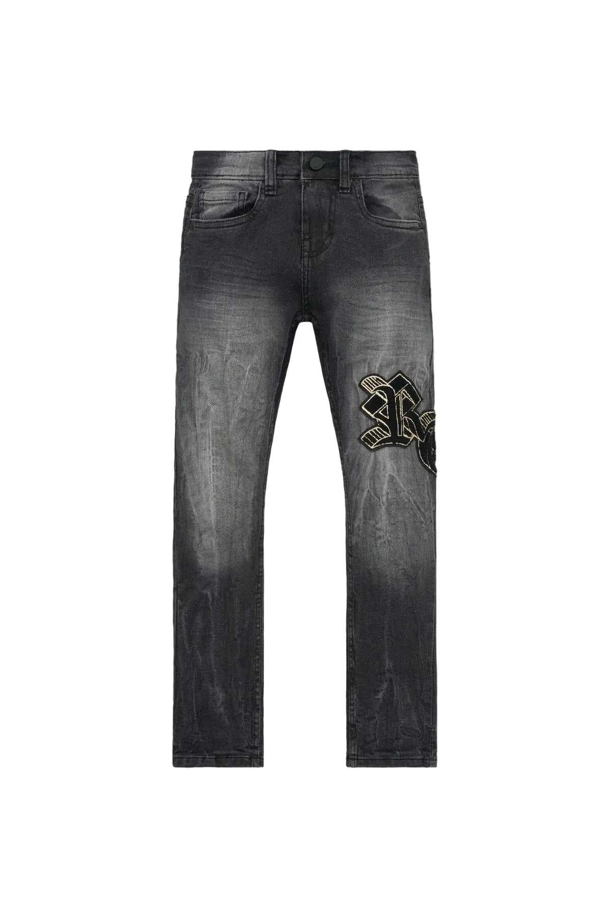 KIDS ANDERSON SKINNY JEAN | GREY STORM OG PATCH