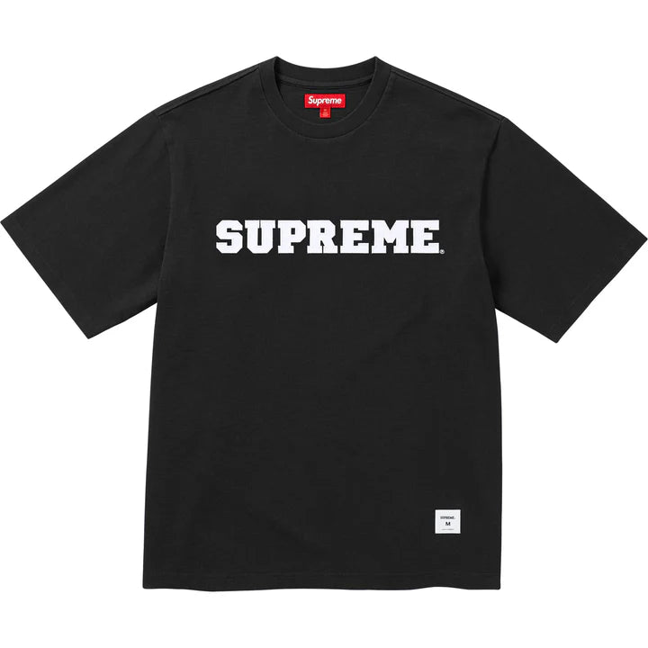 Collegiate Appliqué Short-Sleeve Top 'Black'
