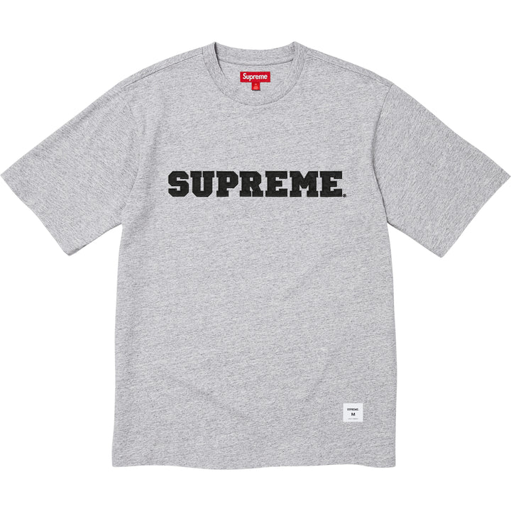 Collegiate Appliqué Short-Sleeve Top 'Heather Grey'
