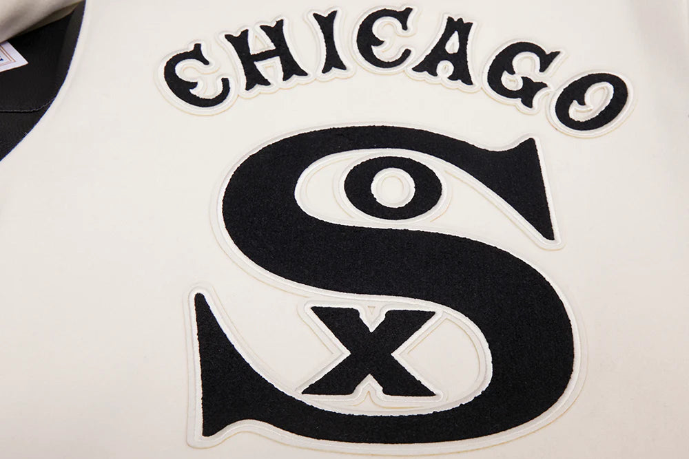 MLB CHICAGO WHITE SOX RETRO CLASSIC MEN'S RIB WOOL VARSITY JACKET (eggshell)