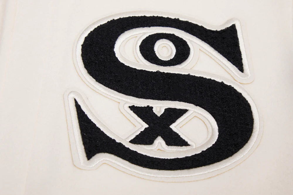 MLB CHICAGO WHITE SOX RETRO CLASSIC MEN'S RIB WOOL VARSITY JACKET (eggshell)