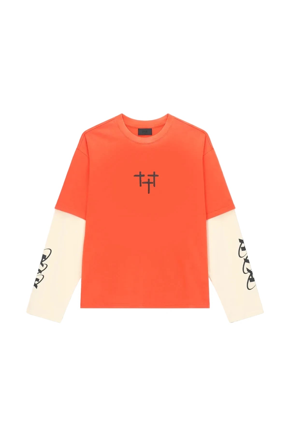 LORIS DOUBLE LAYERED LONG SLEEVE TEE | ORANGE PLANETARY RTA