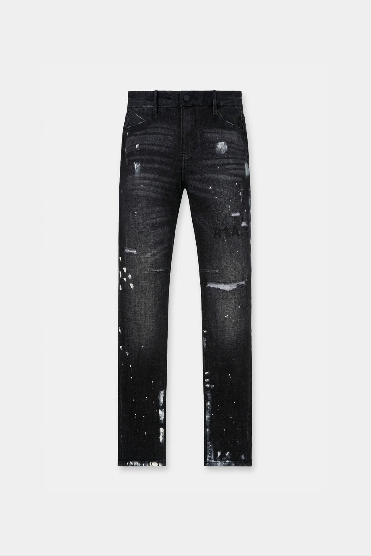 RTA Men's Clayton Distressed Skinny Jeans Distrs Charcl Paint