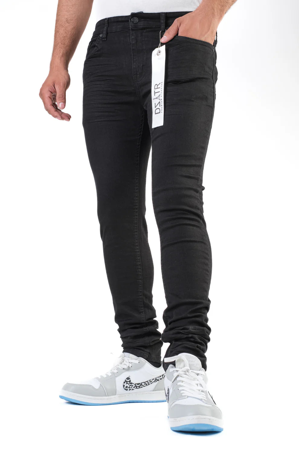 MENS CLASSIC ULTRA STRETCH DENIM - JET BLACK 3D (PD-T-003)