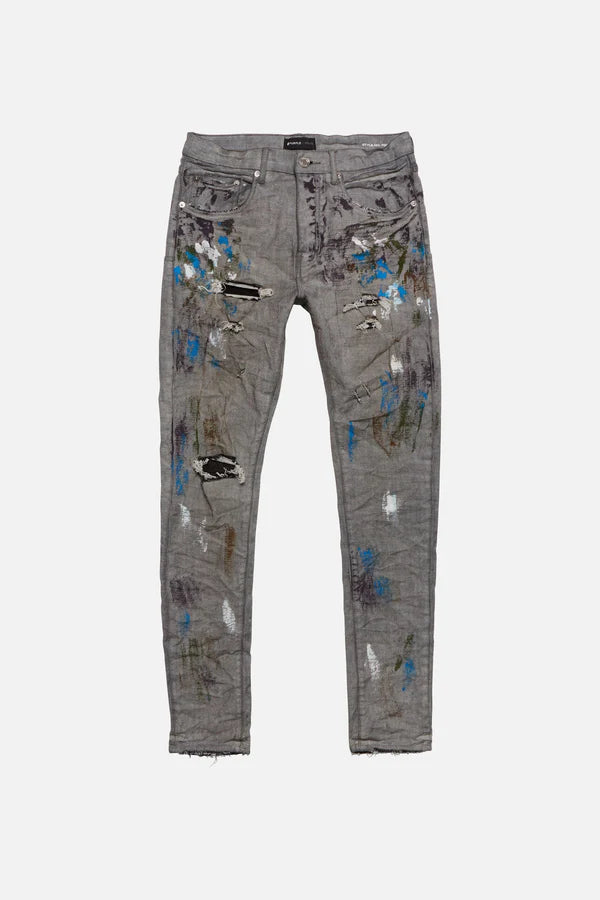 PURPLE BRAND Reverse Dirty Repair Jeans 'Grey'