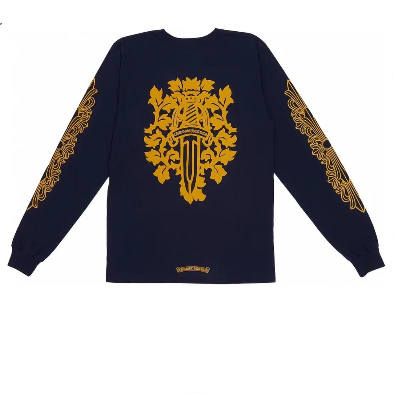Chrome Hearts V89 Dagger Long Sleeve Navy Gold medium