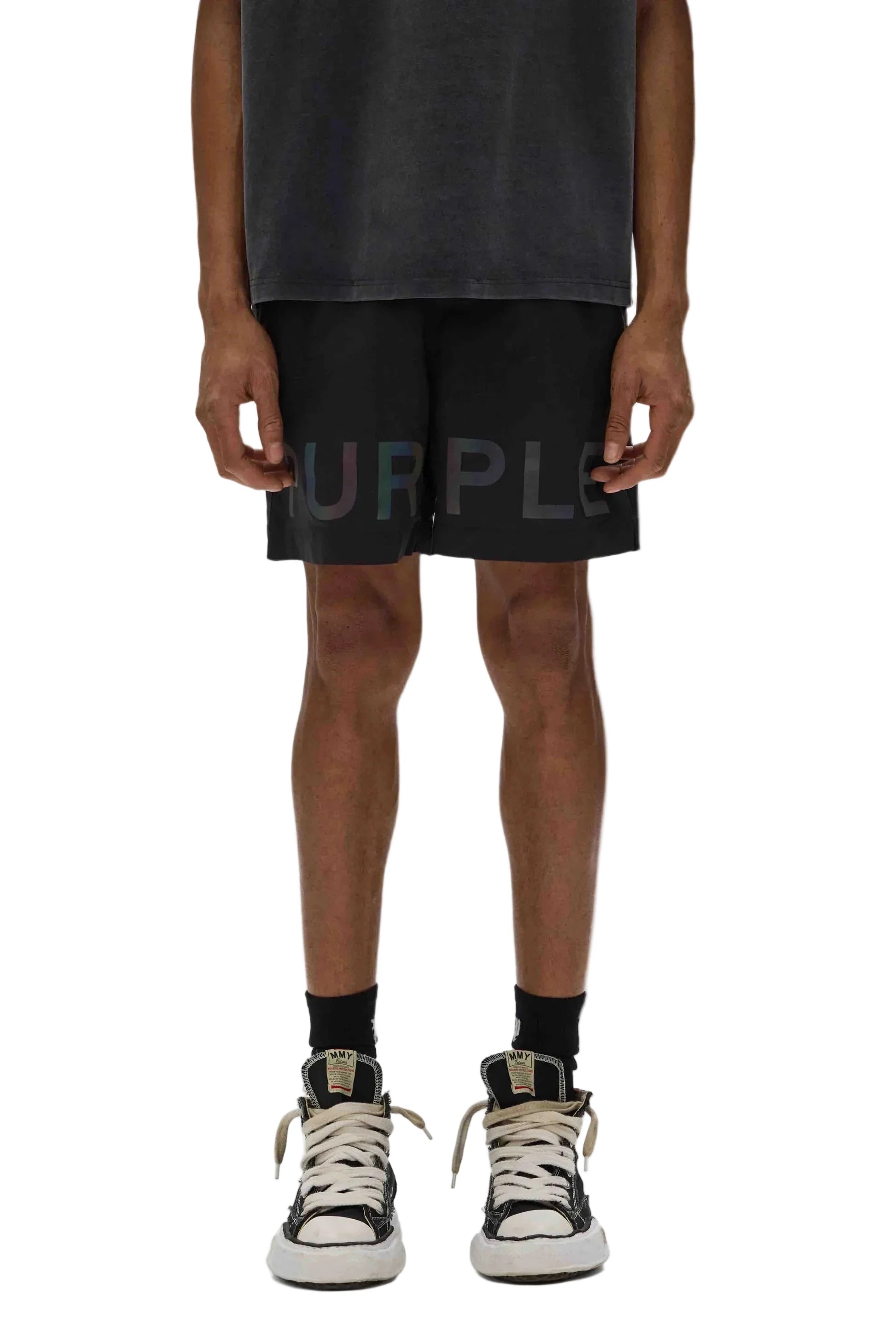 Purple Holographic Swim Shorts