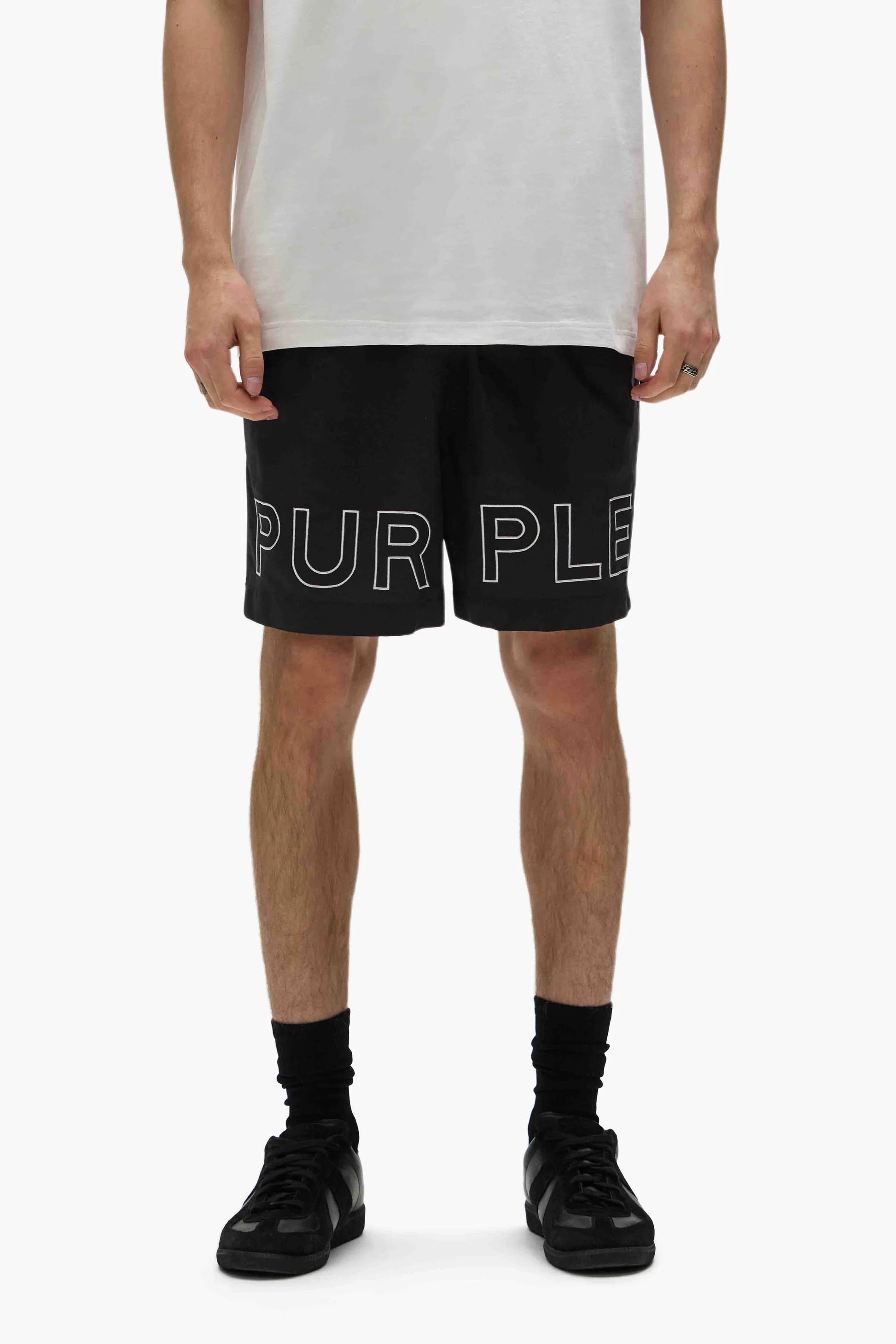 Purple Outline Swim Shorts